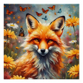 Fuchs auf der Wiese ポスター (正面)