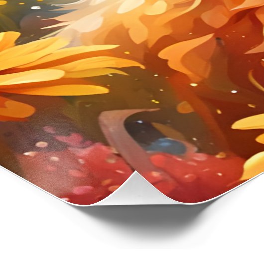 Fuchs auf der Wiese ポスター (コーナー)