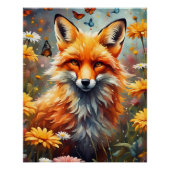 Fuchs auf der Wiese ポスター (正面)