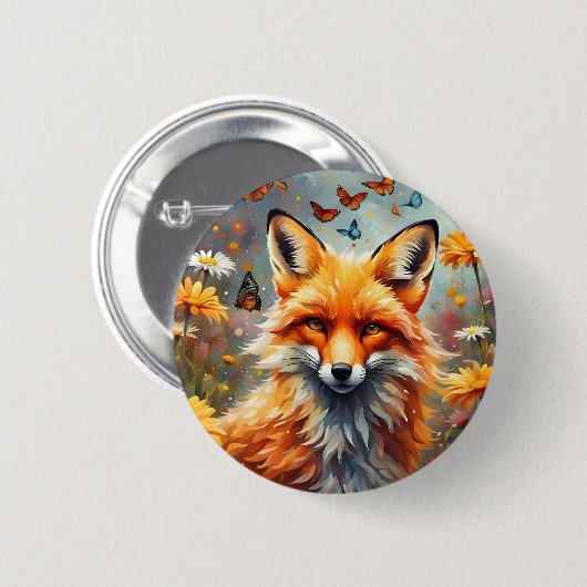 Fuchs auf der Wiese 缶バッジ (正面&裏面)