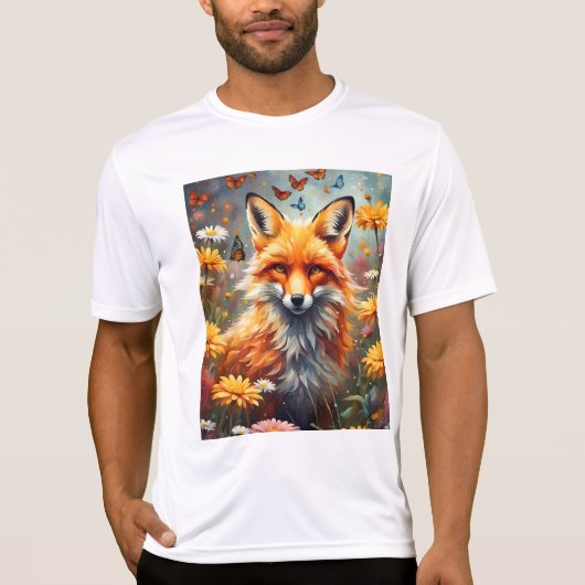 Fuchs auf der Wiese Tシャツ (正面)
