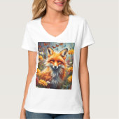 Fuchs auf der Wiese Tシャツ (正面)