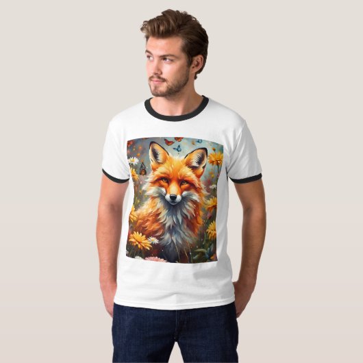 Fuchs auf der Wiese Tシャツ (正面フル)