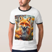 Fuchs auf der Wiese Tシャツ (正面)