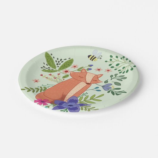 Fuchs im Wald ペーパープレート (アングル)