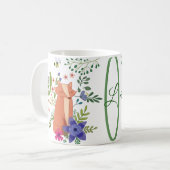 Fuchs im Wald personalisiert コーヒーマグカップ (正面左)