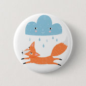 Fuchs mit Regenwolke 缶バッジ (正面)