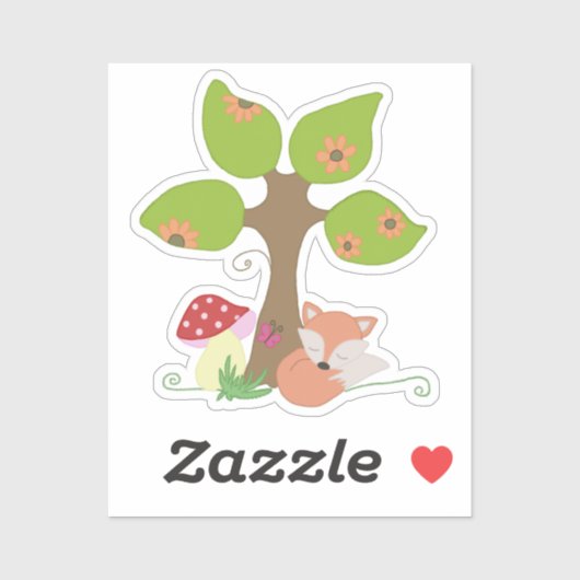Fuchs unterm Baum  シール (シート)