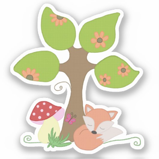 Fuchs unterm Baum  シール (正面)