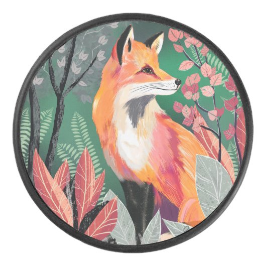 Fuchs Zauberwald Hand-Painted Nature Illustrations アイスホッケーパック (正面)