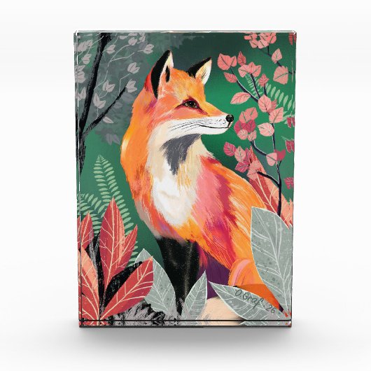 Fuchs Zauberwald Hand-Painted Nature Illustrations フォトブロック (正面)