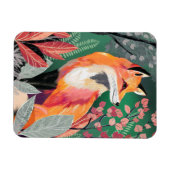 Fuchs Zauberwald Hand-Painted Nature Illustrations マグネット (横)
