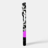 Fuchsiホワイトプラス任意の色のダマスク印刷結晶 Case-Mate iPhoneケース (裏面 / 左)