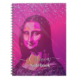 Fuchsia Abstract Mona Lisa  ノートブック