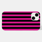 Fuchsia and black candy stripes Case-Mate iPhoneケース (裏面 (横))