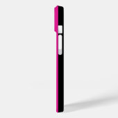 Fuchsia and black candy stripes Case-Mate iPhoneケース (裏面 / 左)