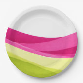 Fuchsia and Lime Green ペーパープレート (正面)
