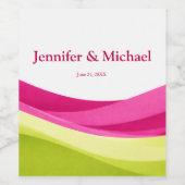 Fuchsia and Lime Green ワインラベル (シングルラベル)