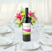 Fuchsia and Lime Green ワインラベル