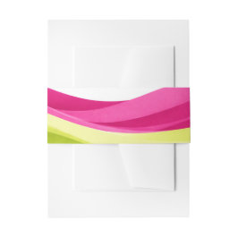 Fuchsia and Lime Green Modern Wedding  招待状ベリーバンド