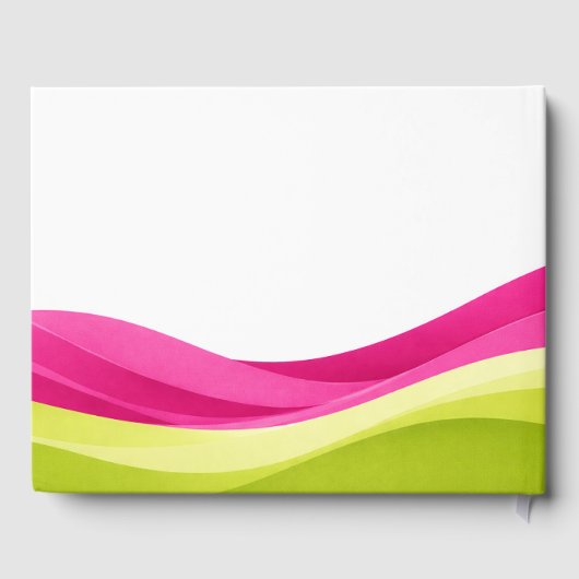 Fuchsia and Lime Green Wedding ゲストブック (裏面)