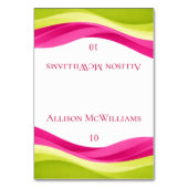 Fuchsia and Lime Green Wedding テーブルナンバー (正面)