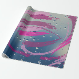 Fuchsia and Soft Pink Brushstroke Wrapping Paper ラッピングペーパー