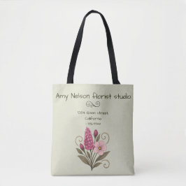 Fuchsia & Blush Floral Tote Bag – Botanical Design トートバッグ