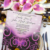 Fuchsia Calla Lily Flower Wedding Invitation 招待状