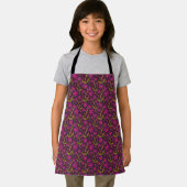 Fuchsia | Dancing Watercolor Daisies Kids Apron エプロン (インサイチュ)