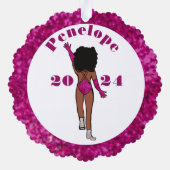 Fuchsia & Diamonds Dancer Ornament Card A オーナメントカード (裏面)