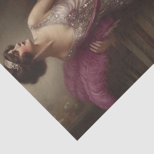 Fuchsia Flapper Glam Decoupage 薄葉紙 (詳細)