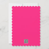 Fuchsia Florals Birthday Invitation Card サンキューカード (裏面)