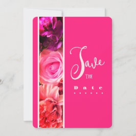 Fuchsia Florals Birthday Party Invitation 招待状