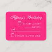 Fuchsia Florals Enclosure Card エンクロージャーカード (裏面)