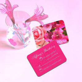 Fuchsia Florals Enclosure Card エンクロージャーカード