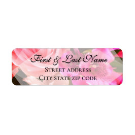 Fuchsia Florals Mailing Label ラベル