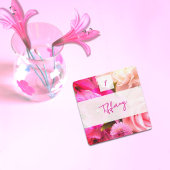 Fuchsia Florals Place Setting Card ノートカード