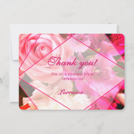 Fuchsia Florals Thank You Card サンキューカード