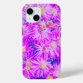Fuchsia Flowers On Blue Case-Mate iPhoneケース (裏面)