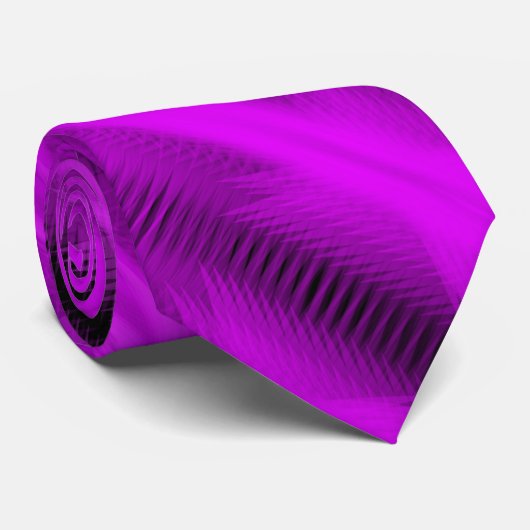 Fuchsia Futuristic Abstract Diagonal Pattern Art ネクタイ (ロール)