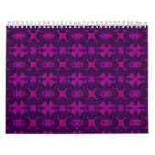 Fuchsia Geotech: A Vibrant Abstract Geometric Text カレンダー (カバー)