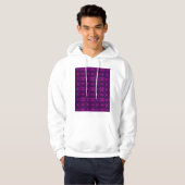 Fuchsia Geotech: A Vibrant Abstract Geometric Text パーカ (正面フル)