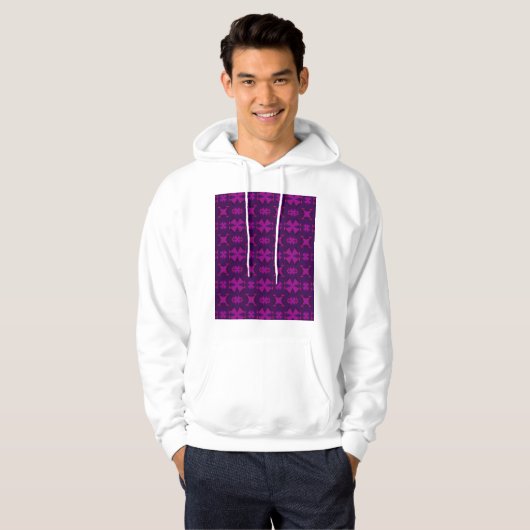 Fuchsia Geotech: A Vibrant Abstract Geometric Text パーカ (正面フル)