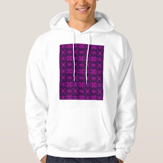 Fuchsia Geotech: A Vibrant Abstract Geometric Text パーカ (正面)