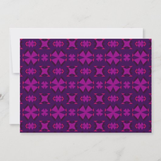 Fuchsia Geotech: A Vibrant Abstract Geometric Text 招待状 (正面)