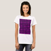 Fuchsia Geotech: A Vibrant Abstract Geometric Text Tシャツ (正面フル)