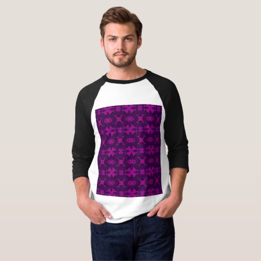 Fuchsia Geotech: A Vibrant Abstract Geometric Text Tシャツ (正面フル)