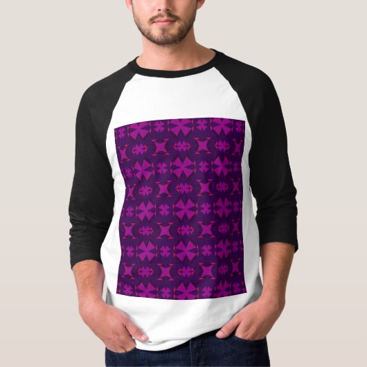 Fuchsia Geotech: A Vibrant Abstract Geometric Text Tシャツ (正面)