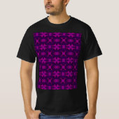 Fuchsia Geotech: A Vibrant Abstract Geometric Text Tシャツ (正面)